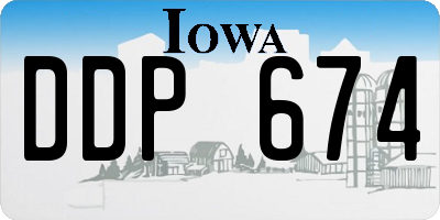 IA license plate DDP674