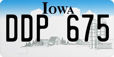 IA license plate DDP675
