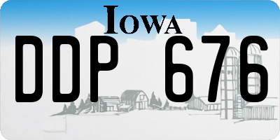IA license plate DDP676
