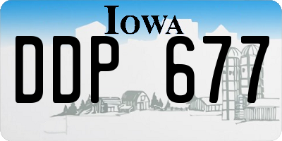 IA license plate DDP677