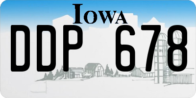IA license plate DDP678