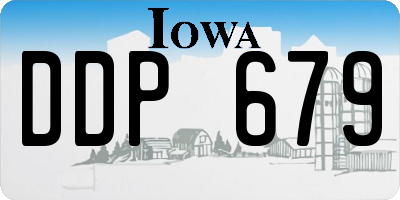 IA license plate DDP679
