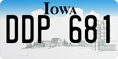 IA license plate DDP681