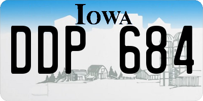 IA license plate DDP684
