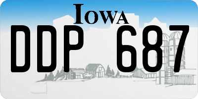 IA license plate DDP687