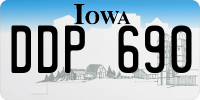 IA license plate DDP690