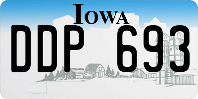 IA license plate DDP693
