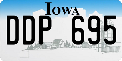 IA license plate DDP695
