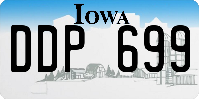 IA license plate DDP699