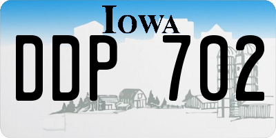 IA license plate DDP702