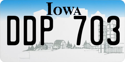 IA license plate DDP703