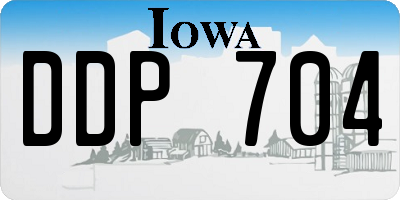 IA license plate DDP704