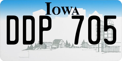 IA license plate DDP705