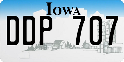 IA license plate DDP707