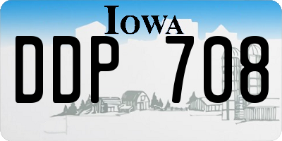 IA license plate DDP708