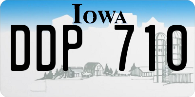 IA license plate DDP710