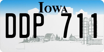 IA license plate DDP711