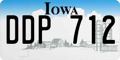 IA license plate DDP712