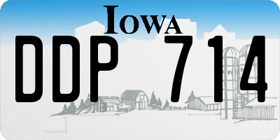 IA license plate DDP714