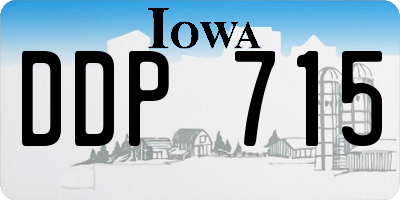 IA license plate DDP715