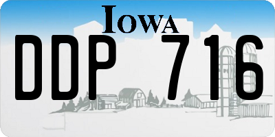 IA license plate DDP716