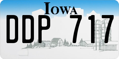 IA license plate DDP717