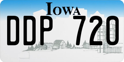 IA license plate DDP720