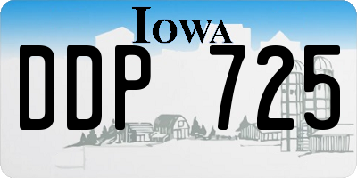 IA license plate DDP725