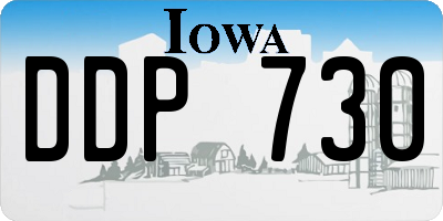 IA license plate DDP730