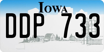 IA license plate DDP733