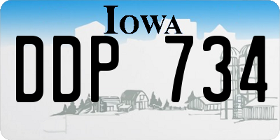 IA license plate DDP734