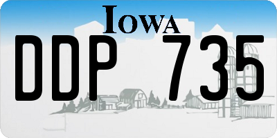 IA license plate DDP735