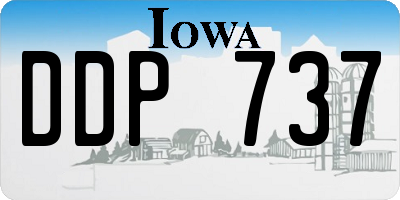 IA license plate DDP737