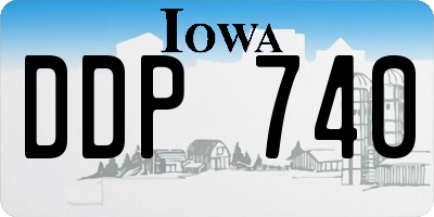 IA license plate DDP740