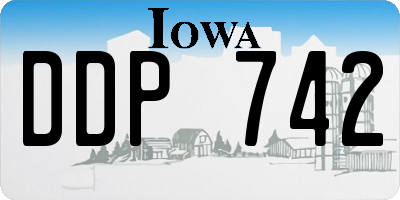 IA license plate DDP742