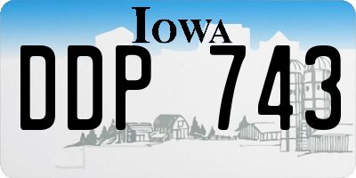 IA license plate DDP743