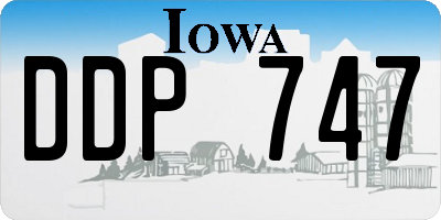 IA license plate DDP747