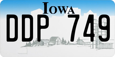 IA license plate DDP749