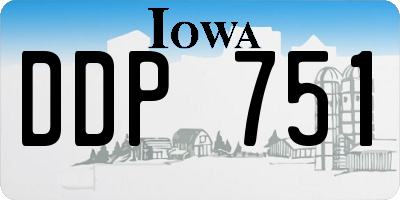 IA license plate DDP751