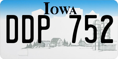 IA license plate DDP752