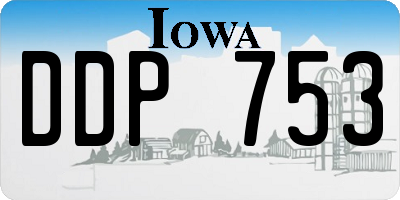 IA license plate DDP753