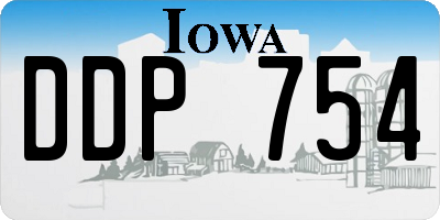 IA license plate DDP754