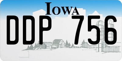 IA license plate DDP756