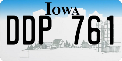 IA license plate DDP761