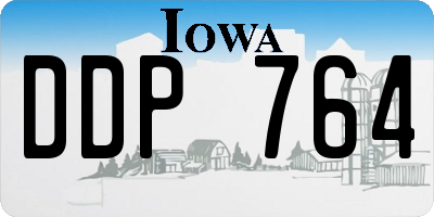 IA license plate DDP764