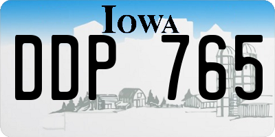 IA license plate DDP765
