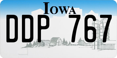IA license plate DDP767
