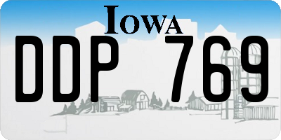 IA license plate DDP769