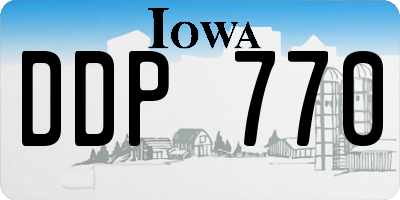 IA license plate DDP770