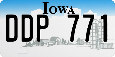IA license plate DDP771